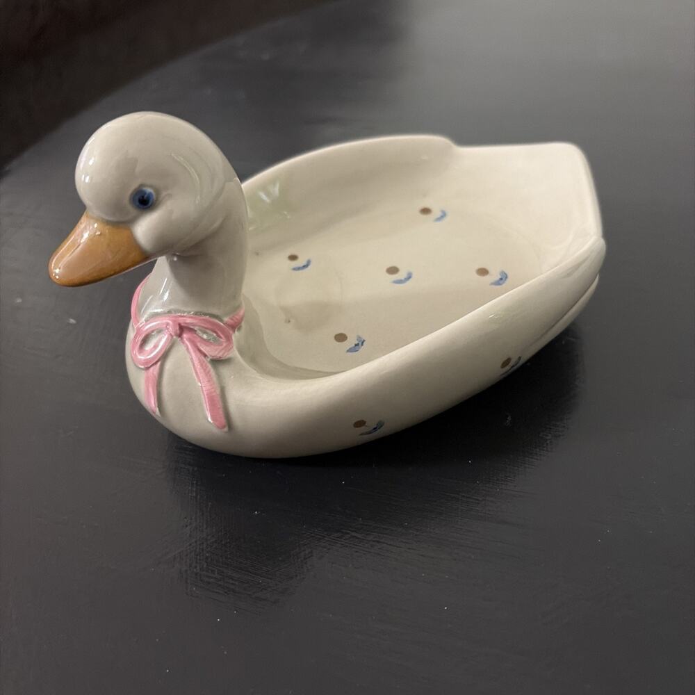 Vtg Otagiri Country Goose Soap Sponge Dish Duck Farmhouse Cottagecore